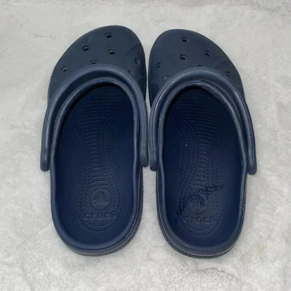 Crocs Classic Clogs Men‎ 7 Women 9 Navy Blue Slip On Comfort Water Shoes